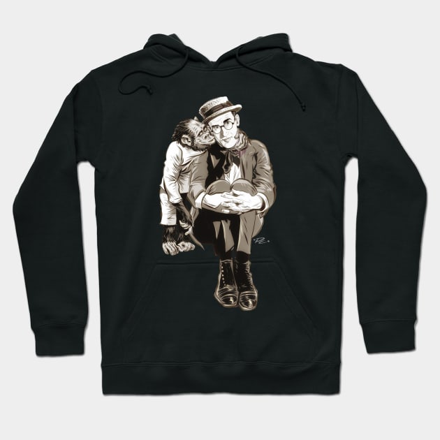 Harold Lloyd - An illustration by Paul Cemmick Hoodie by PLAYDIGITAL2020